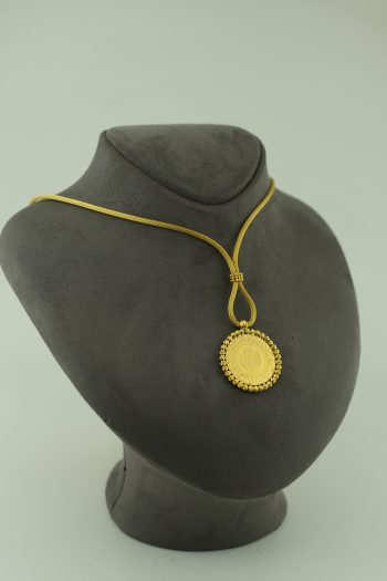 22 Ayar Tam Altın Kolye