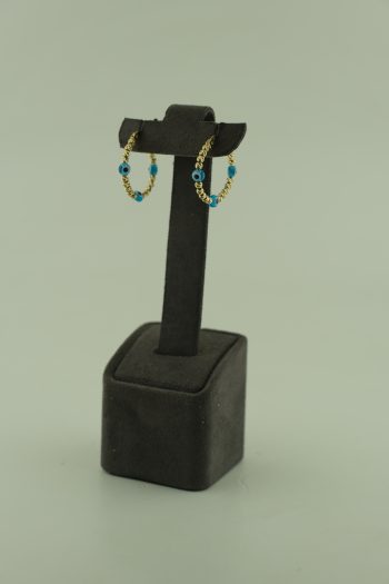 14 Ayar Nazar Boncuklu Küpe